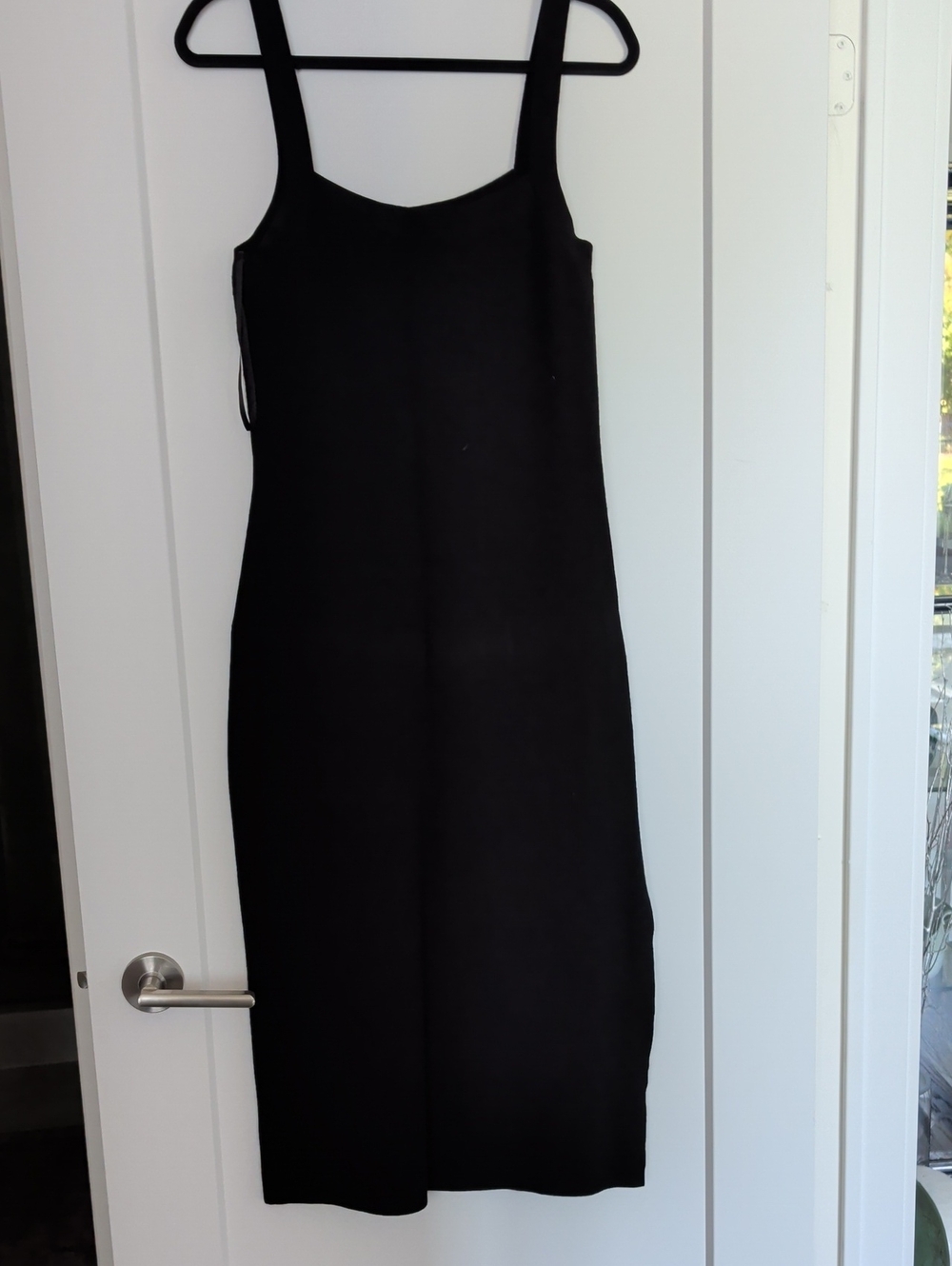 Babaton Black Midi Slip Dress